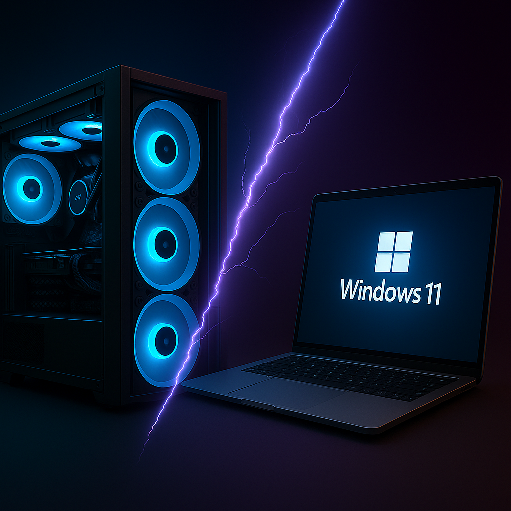 Custom-built PC setup